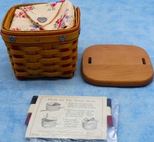 Longaberger 2002 Small Sweetest Gift 10288 Lid Liner Protector Ribbon picture