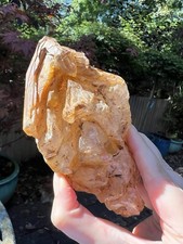 Fenster Window Elestial Quartz Crystal Large Golden Double Terminated 537g 103 picture