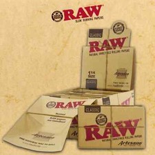RAW ROLLING PAPERS CLASSIC ARTESANO 1 1/4 SIZE ✨ 15 PER BOX ✨ 50 LEAVES PER PACK picture