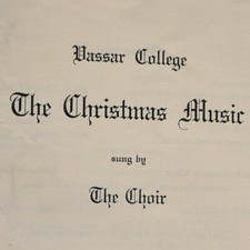 1944 The Christmas Music Choir Program Ednah Geer John Peirce Vassar College picture