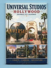 UNIVERSAL STUDIOS HOLLYWOOD TRAVEL POSTER *2X3 FRIDGE MAGNET* SOUVENIR GIFT CA picture