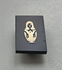 Vintage USSR Stone Matryoshka Pin Brooch Soviet Russian Nesting Doll Badges Art picture
