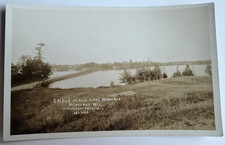 c1910 RPPC Bridge Across Lake Minocqua WI Wagon Bridge AJ Kingsbury Photo  picture
