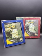 VTG Y2K Moon Star Celestial Plastic Glass 8x10 Picture Frames Blue Red Green picture