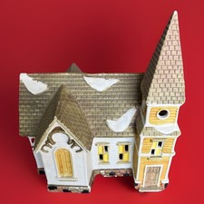 Vintage Lighted Porcelain Church – St. Catherine’s Santa’s Pride Village Piece picture