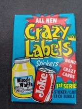 1979 Fleer Crazy Labels 1st Series Sealed Pack 6 Cards EX Condition  picture