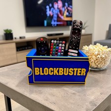 Blockbuster Logo Remote Holder – Retro Movie Night Couch Organizer *Dual Side picture