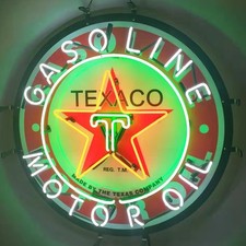 Texaco Motor Oil Gasoline Neon Sign 18