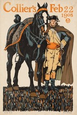 Collier's 1908 Historical Magazine Cover Poster - 16x24” Rare Reprint 🤯💯 picture