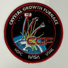 Vintage NASA Crystal Growth Furnace Patch CGF MSFC USML Spacelab 4
