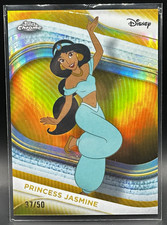 Topps Chrome Disney Princess Jasmine /50 2025 Gold Refractor picture