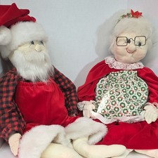 vintage mr & mrs santa claus picture