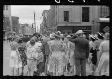 Photo:Downtown Street Crowd 1930s Vintage Fashion City Intersection picture