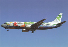 Postcard Airline BINTER CANARIUS B737-400 EC-INQ CC7. picture