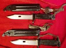 EAST GERMAN BAYONET W/ Scabbard LEATHER Frog MATCHING NUMBER vtg 59/2 Knife Lot picture