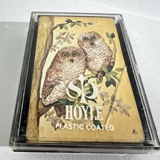 Vintage Hoyle Playing Cards 1970’s Mid-Century Owl Complete W/Storage Case USA picture