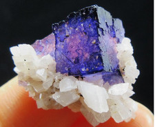  4.7g purple FLUORITE&Dolomite crystals mineral specimen,Xin'jiang #China picture