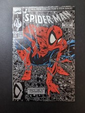 Spider-Man #1 Silver Edition Variant : NM+ White Pages : Marvel 1990 picture