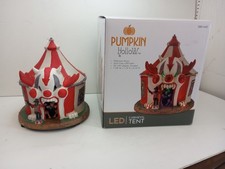 Carn-Evil Tent Carnival Pumpkin Hollow Halloween Village Decore 8x8x9