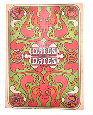 Dates & Dates 1967 68 Scholastic Calendar Planner Psychedelic Unused VTG picture