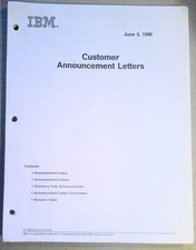 IBM Customer Announcement Letters June 5, 1990 - Cooperative Software, PS/2 etc picture
