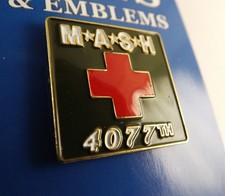 FREE SHIP Lapel Pin M*A*S*H 4077TH Red & Green Enamel 1