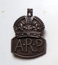 British World War II Air Raid Precaution Lapel Badge Excellent Condition picture