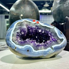 10.54LB Beautiful amethyst money bag, natural Uruguayan mineral crystal picture