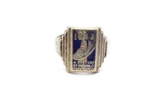 Vintage 1933 Chicagos Worlds Fair Ring Size 6.5 Adjustable picture