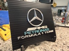 Mercedes F1 Team Logo Display Wall Art Sign Decor For F1 Collector Racing Gift picture