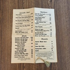 VTG 50s 60s Paper Restaurant Menu Rustys Edwardsville Illinois Lewis Badalamenti picture