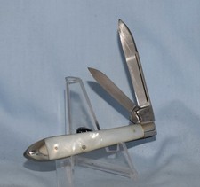 RARE VINTAGE CASE BRADFORD MOTHER OF PEARL TEARDROP KNIFE 82028 1915-19  picture