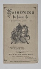 1869 Washington Life Insurance Fold-Out Brochure NY picture
