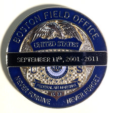 ✅🔥 Boston Field Office Federal Air Marshal 10 Year Anniversary Challenge Coin picture