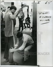 1976 Press Photo Prisons - Security Frisks Angola Inmate After Meal - noa19913 picture