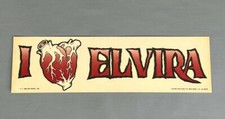 I Heart Elvira Bumper Sticker (1986) Mistress of the Dark NOS Vintage Art x picture