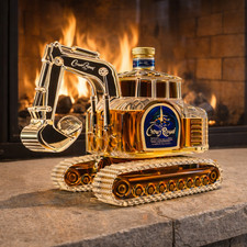 Excavator Whiskey Decanter – Unique Bar Decor, Construction Gift, Vintage Liquor picture