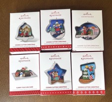 Hallmark Cookie Cutter Christmas 2014-2018 #3-7 + 2013 Yule Log Lot of 6- Lot A picture