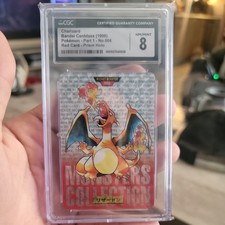 Charizard Red Prism Holo #006 – Bandai Carddass (1996) – CGC 8 NM/Mint [RARE] picture