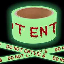 Halloween Glow in The Dark Caution Tape Scary Warning Tape Roll DIY Decorations picture