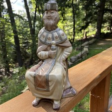 Lladro Old Gothic King Figurine Medieval Rare Gres Finish; 11 Inch Height; Spain picture