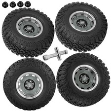 RC 2.2in Wheels&Wheel Rim Tires Beadlock Wheel for 1/10 SCX10 AMG 6x6 TRX4 Re... picture