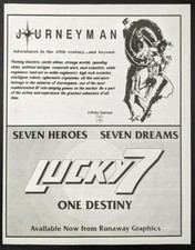 Journeyman Lucky 7 Print Ad Game Poster Art PROMO Official Infinity Runaway RPG picture