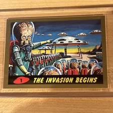 2012 Mars Attacks Heritage Gold Parallel #1 The Invasion Begins Only 50 Produced picture