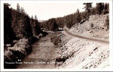 Truckee River Highway Truckee to Lake Tahoe RPPC Postcard Vintage picture
