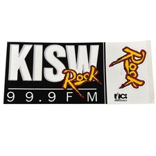 Vtg 1994 Rock KISW 99.9 FM Seattle PNW radio station sticker un-used picture