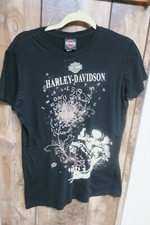 Ladies Fitted  Harley Davidson Motor cycle Tee Shirt  Smokey Mt H Maryville TN picture