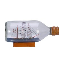 Beachcombers Pirate Boat in Bottle with Base Blue picture