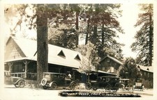 RPPC Wrightwood California Frashers Foto Cafe Lodge Vintage Cars 1920s Postcard picture