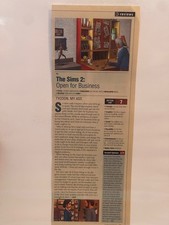 The Sims 2: Open for Business PC Game Informer Magazine Review 2006 Clipping picture